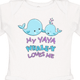 thumbnail image 4 of Inktastic My Yaya Whale-y Loves Me Boys or Girls Long Sleeve Baby Bodysuit, 4 of 5