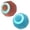 Red&Blue, variant on BESTSKY 2Pcs Cat Toys for Indoor Cats,Two Play Modes Interactive Cat Toys,Simple to Control Automatic Cat Toy,Pink