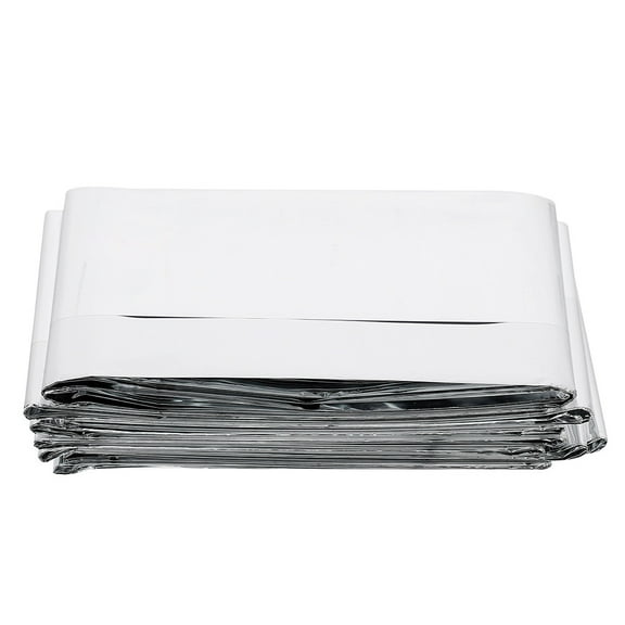 unbranded 6 Pcs Heated Insulation Emergency Blanket First Aid Blanket 0.1X130X210CM Silver