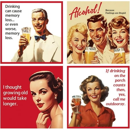 100 pcs funny cocktail napkins call me cocktail napkins retro holiday decorative bar supplies for adult funny gifts christmas tea party(vintage red)