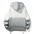 thumbnail image 4 of Maoxin Men Jacket Men's Stitching Drawstring Hooded Slim Fashion Jacket Coat Outwear Jackets for Men , Gray , XL, 4 of 5