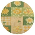 thumbnail image 3 of Floral Colorful Flower Floral Medallion Round Rug - Small Round Area Rug, Soft Non-Slip Machine Washable Bedroom Mat Indoor Accent Entry Carpet for Office Desk Dorm Hallway, 3 of 6