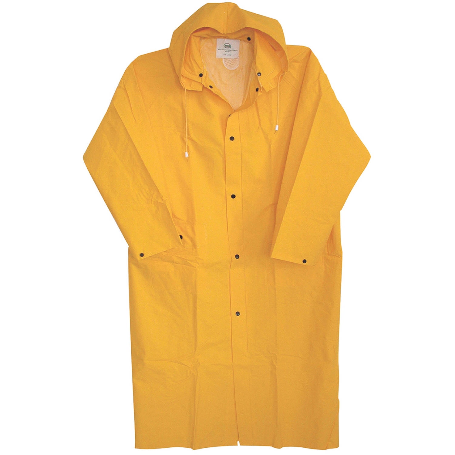 new Yellow PVC/Polyester Long Rain Coat Gear  Raincoat 35mm hooded S-3XL men 