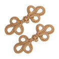 thumbnail image 2 of Maytalsory 2Pcs Decorative Fashion Chinese Knot Frog Buttons for Costumes knot frog button,Each button Coats Sweater Camel, 2 of 6
