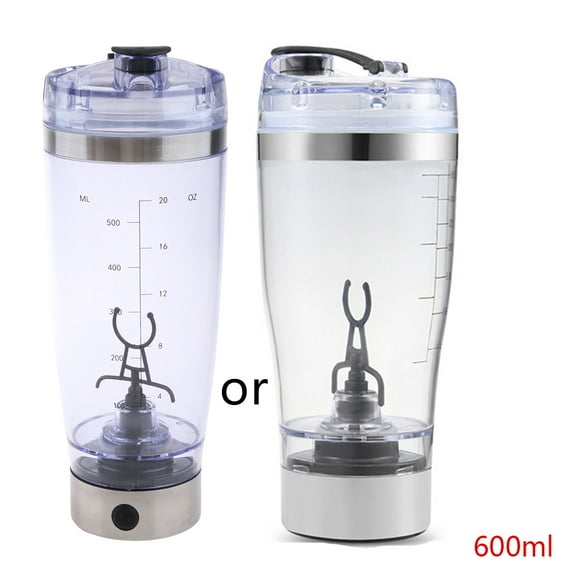 JUNTEX 450ml/600ml Outdoor Portable Electric Protein Powder Mixing Cup Battery Powered Automatic Shaker Bottle Stirring Mixer