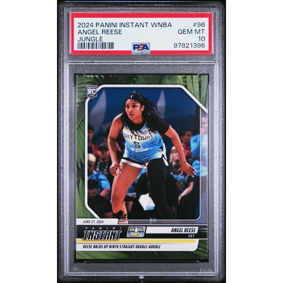 PSA 10 Angel Reese 2024 Panini Instant #96 Jungle Jersey #5 of 25 Rookie Card Chicago Sky