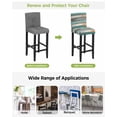 thumbnail image 3 of Farmhouse Teal Orange Bar Stool Covers Set of 2, Country Vintage Wooden Stretch Washable Bar Chair Covers with Backs, Removable Pub Counter Height Chair Cover for Kitchen Dining Room Cafe, 3 of 7