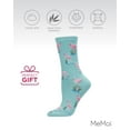 thumbnail image 6 of MeMoi Feathered Frenzy Flamingo Bamboo Blend Crew Novelty Socks - Mens - Male, 6 of 7