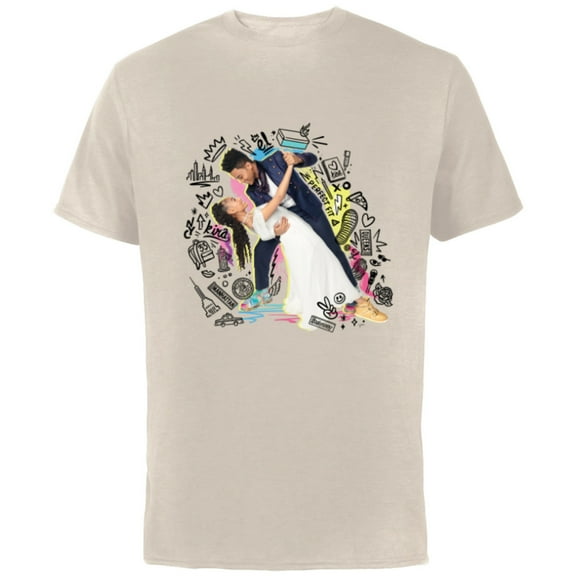 Disney Sneakerella El and Kira Dance - Short Sleeve Cotton T-Shirt for Adults - Customized-Natural