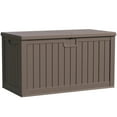 thumbnail image 6 of Patiowell 230 Gallon Deck Box, Waterproof Large Outdoor Lockable Storage Box with Divider for Patio Furniture and Garden Tools, Brown, 6 of 8