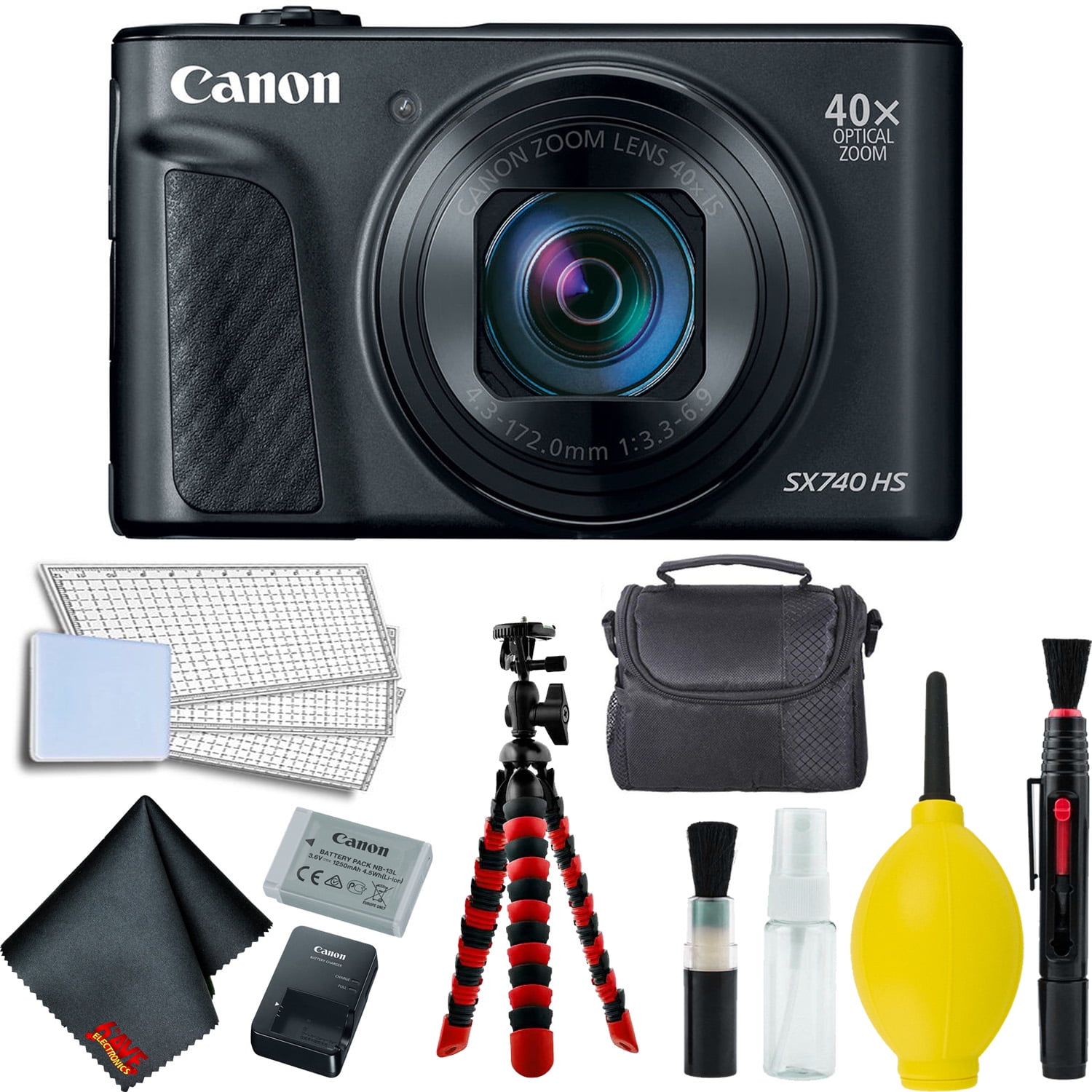 canon powershot sx740 hs digital camera black international model