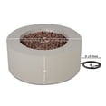 thumbnail image 4 of Real Flame Aegean 36" Round Steel Propane or Natural Gas Fire Pit Table in Light Sand, 4 of 11