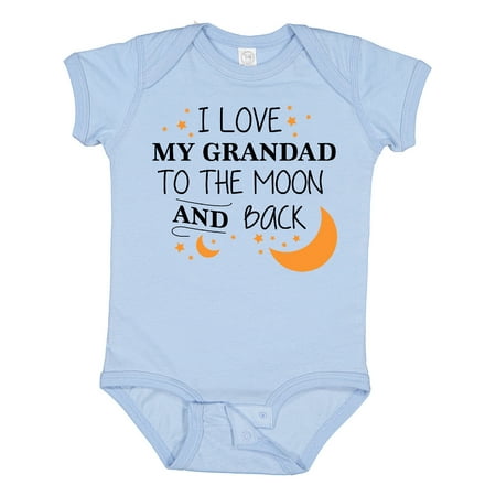 

Inktastic I Love My Grandad to the Moon and Back Gift Baby Boy or Baby Girl Bodysuit