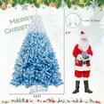 thumbnail image 3 of Costway 8 FT Artificial Christmas Tree with 1774 Branch Tips & Folding Metal Stand White & Blue, 3 of 9