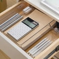 thumbnail image 4 of Yammee Drawer Organiser Set Clear Makeup Trays Desk Drawer Dividers Dresser Storage Bin, 4 of 11