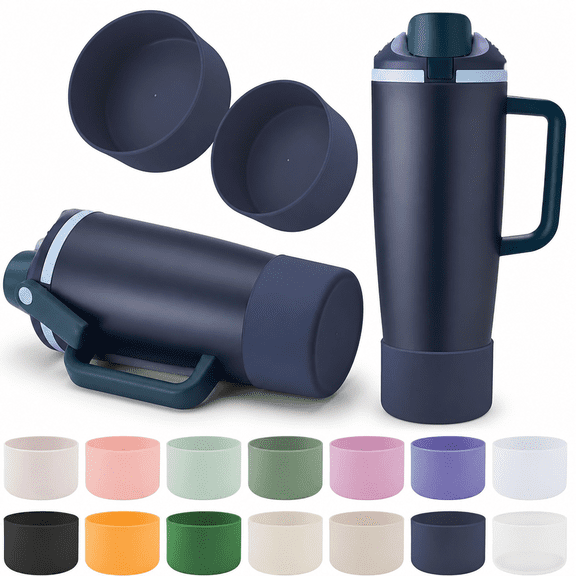 RAIRSKY 2PCS Silicone Boot Compatible with 30oz & 40oz FreeSip Sway Bottles & Tumblers,Protective Anti-Slip Bottom Cover Sleeve for Tumbler