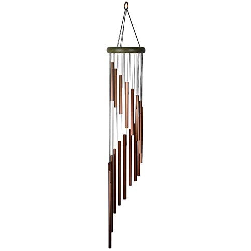 Woodstock Chimes Signature Collection, Woodstock Habitats Rainfall, Medium (31'') Green, Decor Designs Wind Chimes for Outdoor, Patio, Home or Garden Décor (HCRG)