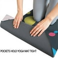thumbnail image 3 of Cool Pet Background Dog Paw Hot Yoga Mat Towel Non Slip for Hot Yoga - Quick-Drying Yoga Mat Cover with 4 Corner Pockets with Travel Bag - Hot Yoga Towel Non Slip Grip Moisture Wicking Sweat 70"x26", 3 of 6