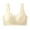 Beige, variant on Women's Ribbed Seamless Soft Smooth Pull On Bras Wirefree Light Support Padded Bralettes Full Coverage Lift Comfort Sleep Everyday Bra, M-XXL