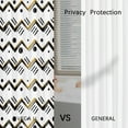 thumbnail image 3 of MONOJOY Chevron Shower Curtain, Geometric Zig Zag Shower Curtain, White, Black,72 x 72 inch, 3 of 6