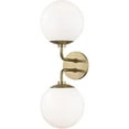 thumbnail image 1 of H105102-AGB Transitional Two Light Wall Sconce from Stella Collection Finish, Aged Brass, 1 of 5