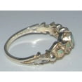 thumbnail image 4 of LBG 925 Sterling Silver Natural Opal Womens Band Ring - Size 5, 4 of 5
