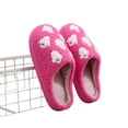 thumbnail image 6 of GrmtClth Soft Closed Toe Slip On Slippers Cartoon Ghost Cluster Print Anti Slip Rubber Sole Winter Bedroom House Shoes Hot Pink 40(US/8), 6 of 7