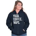 thumbnail image 3 of Yoga Coffee Naps Meditation Fitness Womens Plus Size Graphic Zipper Hoodie Brisco Brands 5X, 3 of 5