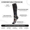 thumbnail image 3 of Lsque Midnight Butterfly Floral Dream Pattern Sport Compression Socks for Men & Women 15-20 mmHg Knee High Nurse Pregnant Running Medical and Travel Athletic, 3 of 6