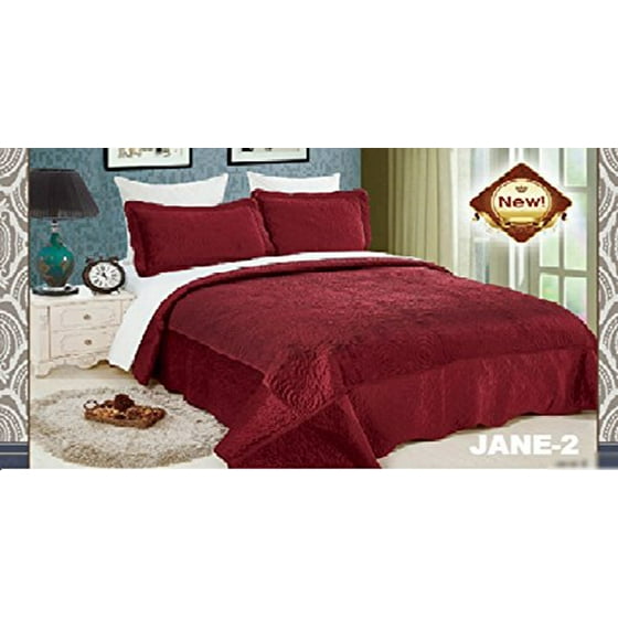Wpm 3 Piece Velvet Bedspread Set Queen Or King Size Bed Bedding With Wpm 3 Piece Velvet Bedspread Set Queen Or King Size Bed Bedding With Pillow Cases Jane 2 Burdy Com