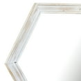 thumbnail image 5 of Stonebriar 23.8" x 20.6" Off-White Country Rustic Wood Hexagon Wall Mirror, 5 of 8