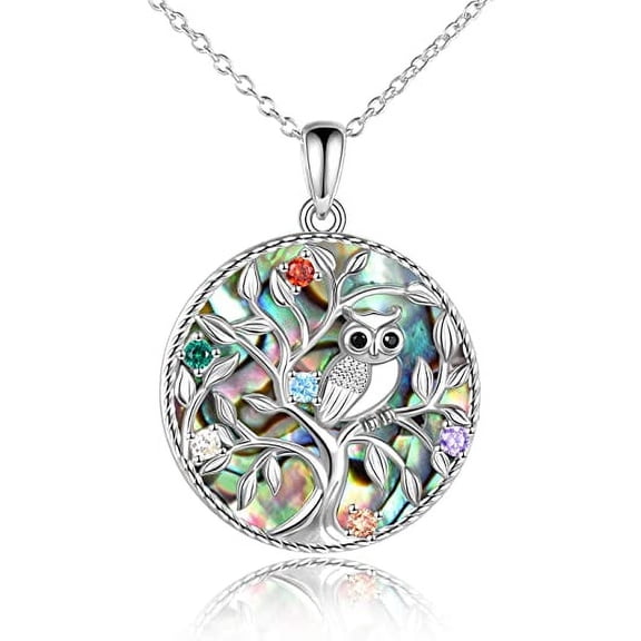ONEFINITY Sterling Silver Owl Tree of Life Necklace Owl Pendant Jewelry Gifts for Women