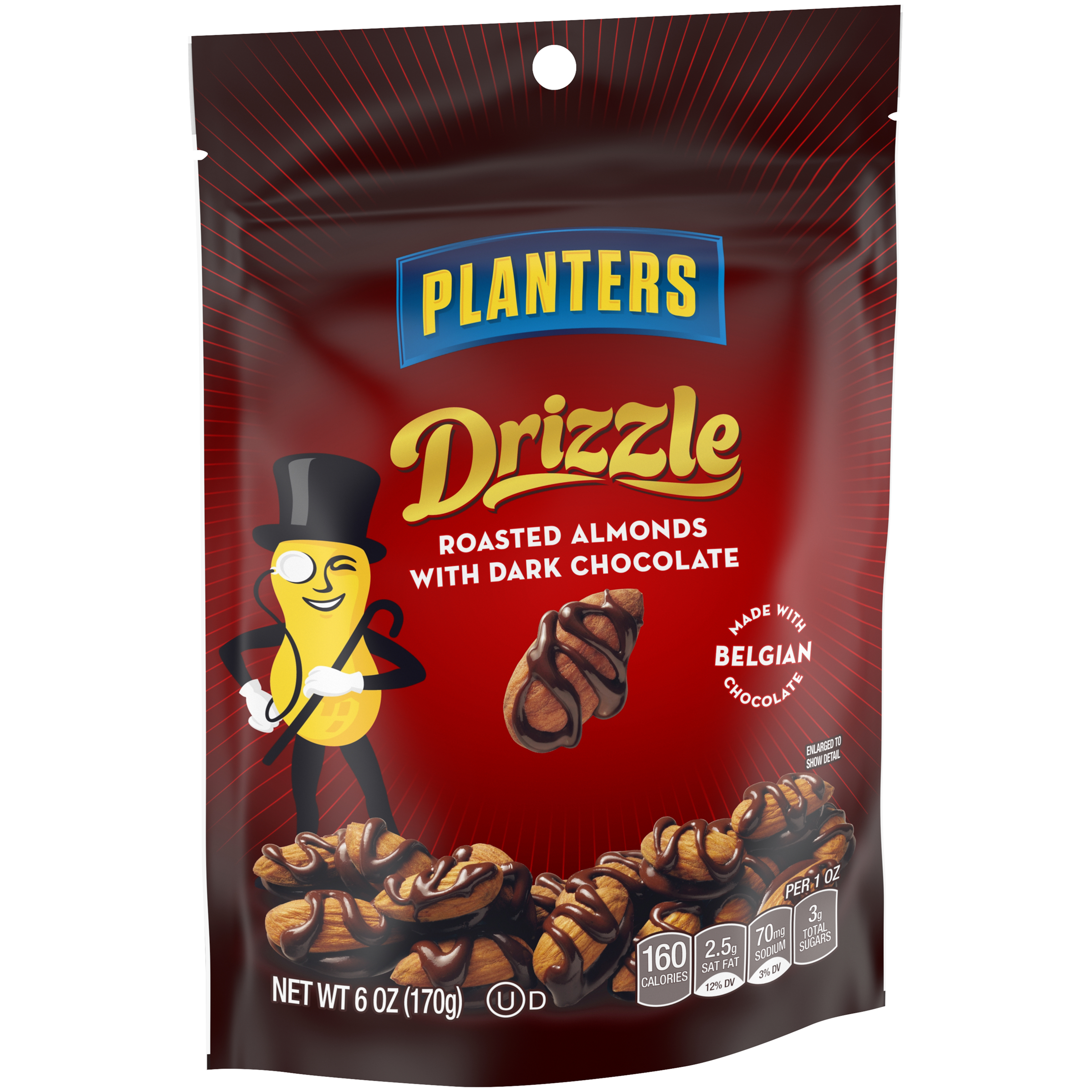 Planters Limited Edition Drizzle Almonds With Dark Chocolate, 6 oz Bag
