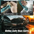 thumbnail image 6 of FLISSA Folding Pocket Knife with Clip, Glass Breaker and Seatbelt Cutter, Survival Knife for Emergency Rescue Situations, EDC Knife for Tactical, Hunting, Camping, Unique Gifts for Dad, Father-Blue, 6 of 9