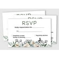 thumbnail image 4 of Inkdotpot 50 Blank RSVP Cards With White Envelopes-Floral Style Response Card-RSVP For Wedding-Rehearsal Dinner-Baby Shower-Bridal Shower-Engagement Party Invitations, 4 of 7