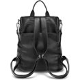 thumbnail image 3 of Mochila de piel sintética de moda para mujer, bolso de hombro, bolso informal, mochila ligera de gran capacidad y multibolsillos, mochila de mujer para oficina, trabajo, escuela, viajes, 3 of 4