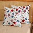 thumbnail image 4 of 4th of July Pillow Covers 20x20 Pack of 2 Independence Day American Flag Stars Throw Pillow Cover Outdoor Decor,Memorial Day Patriotic Pillowcase Decorative Cushion Case for Couch Sofa, 4 of 6
