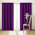 thumbnail image 5 of HDWUEN Black Blackout Curtain Panels/Drapes Solid Thermal Insulated Energy Efficient Bedroom Curtains for Hall/Dining Room, 5 of 5
