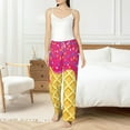 thumbnail image 5 of Uemuo Red Ice Cream Pattern Women's Wide Leg Palazzo Lounge Pants with Pockets Light Weight Loose Comfy Casual Pajama Pants-Small, 5 of 9