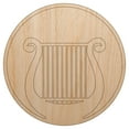 thumbnail image 1 of Bard Instrument Harp Lyre Wood Shape Unfinished Piece Cutout Craft DIY Projects - 6.25 Inch Size - 1/8 Inch Thick, 1 of 7