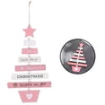 thumbnail image 2 of Wosthever Año Nuevo 2020, letras navideñas, artesanía de madera, adorno para árbol de Navidad, decoraciones navideñas, colgantes colgantes de Kits de decoración para fiestas Rosado Wosthever HA001034-03, 2 of 6