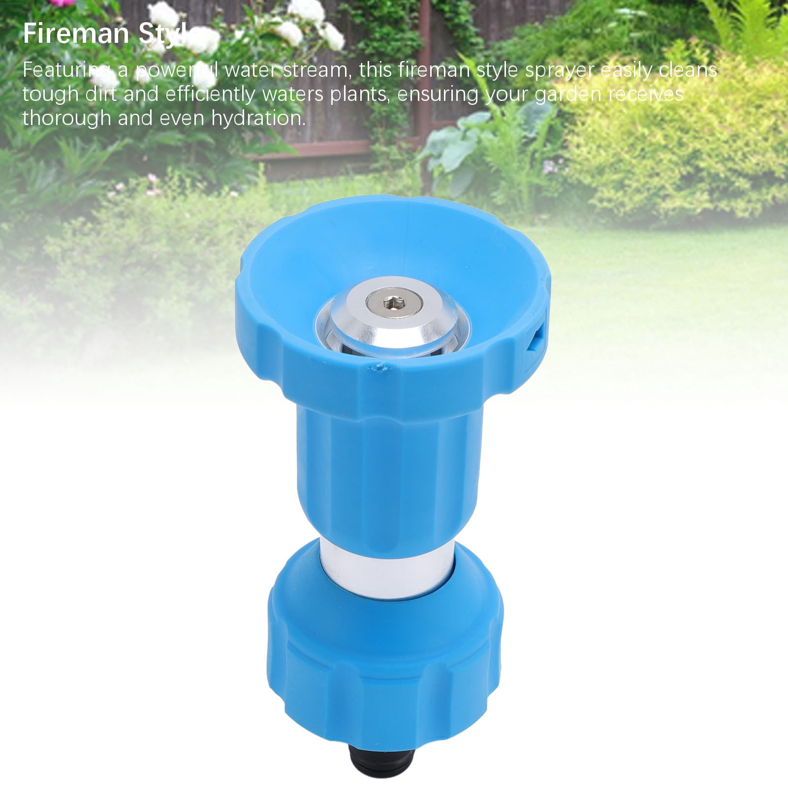 Suodoka Heavy Duty Fireman Style Garden Hose Nozzle Sprayer with Stainless Steel Parts, Ergonomic Water Nozzle for Plants Watering, Car Washing & Pet Cleaning (2.16x4.3x2.5 in / 5.5x11x6.5 cm)