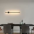 thumbnail image 3 of Lámpara de pared LED moderna Lámpara de pared con forma de línea 360° Giratoria Blanco cálido para sala de estar, dormitorio, pasillo, entrada Negro 60cm, 3 of 5