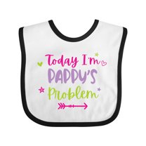 Inktastic Child Funny Today Im Pappys Problem Girls Baby Bib