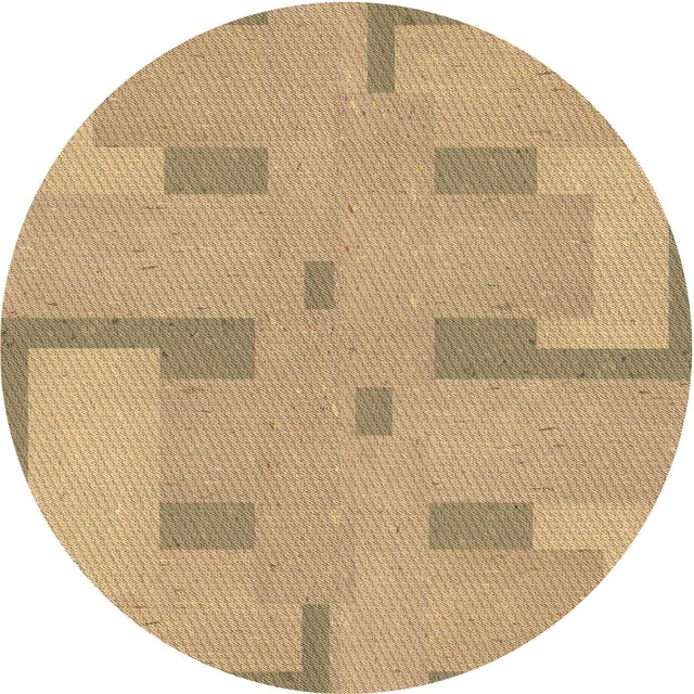 Ahgly Company Tapis d'Intérieur Lavables en Machine, Ronds, Transitionnels, Orange Jaune, Ronds de 6'