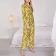 thumbnail image 3 of Lsque Flower Pattern Long Sleeve Pajama Set for Women - Soft 2-Piece Sleepwear and Loungewear Set with Pockets, Comfy Nightwear-Small, 3 of 7
