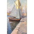 thumbnail image 3 of Olof Sager-Nelson 12x18 Black Modern Framed Museum Art Print Titled - The Harbour at Marstrand (1893), 3 of 5