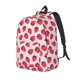 thumbnail image 1 of Disketp Strawberry print Canvas Backpack Lightweight Travel Daypack Student Rucksack Laptop Backpack-, 1 of 5
