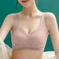 thumbnail image 4 of adviicd Wireless Bras For Large Women Women's Minimizer Bras Comfort Cushion Strap Wirefree Full Coverage Large Bust Non-Padded Bra Beige Medium, 4 of 5