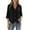 Black, variant on Women's Casual 3/4 Sleeve Blouse - Button Down Tunic Top for Women, Loose Fit Shirt with Spread Collar, Versatile Layering for All Seasons,Black 2XL